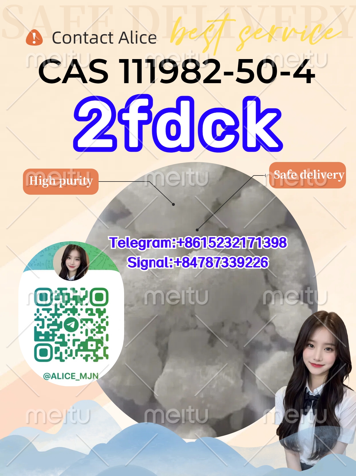 CAS 111982-50-4 2F-DCK	telegram:+86 15232171398	signal:+84787339226