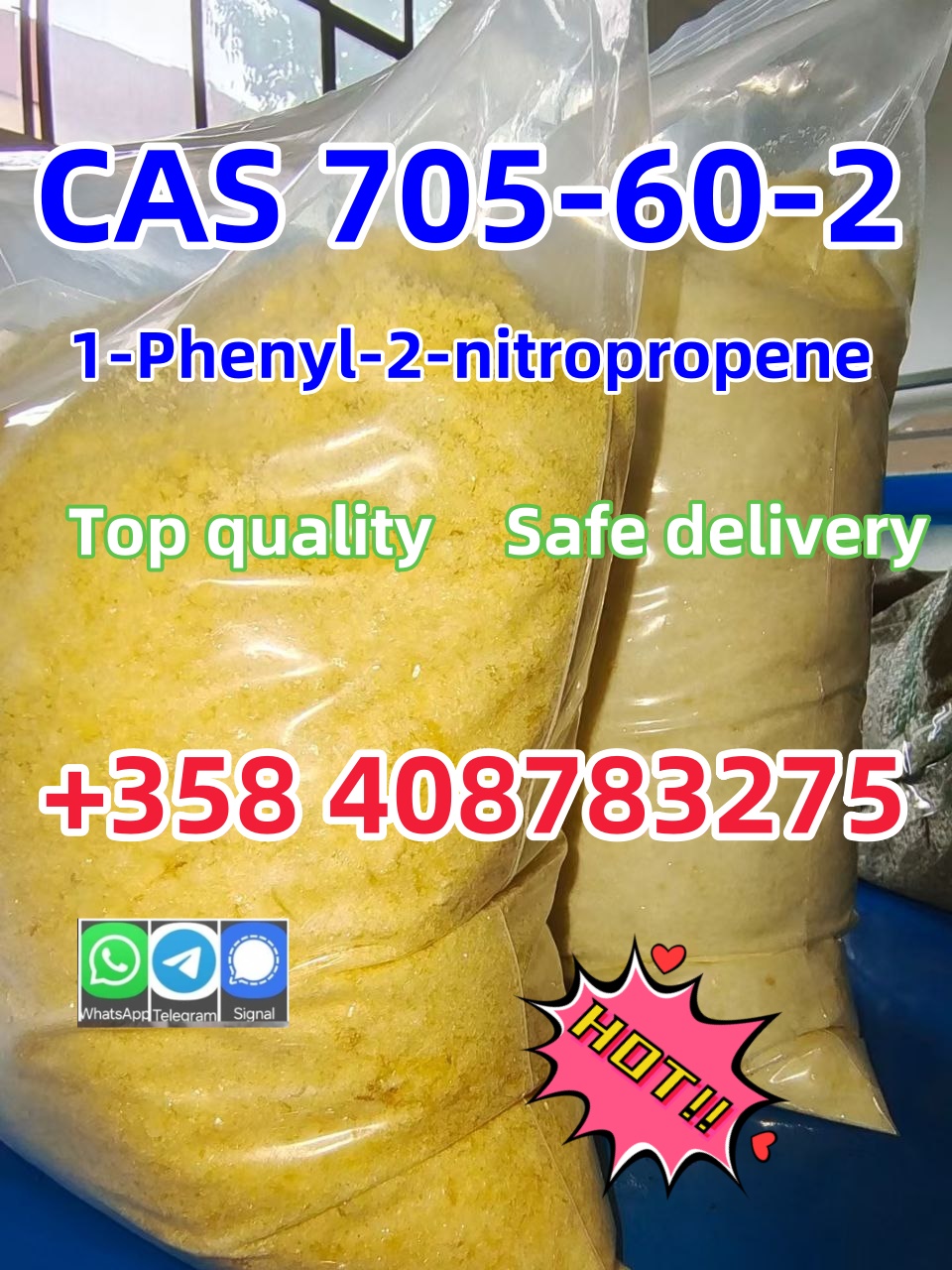 Quality 1-Phenyl-2-Nitropropene (P2NP) CAS 705-60-2 Manufacturer with Bulk Price 