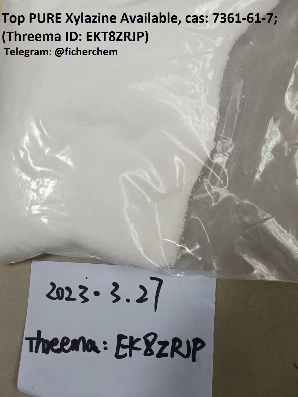 Xylazine for sale online, CAS: 7361-61-7, (Telegram: @ficherchem)
