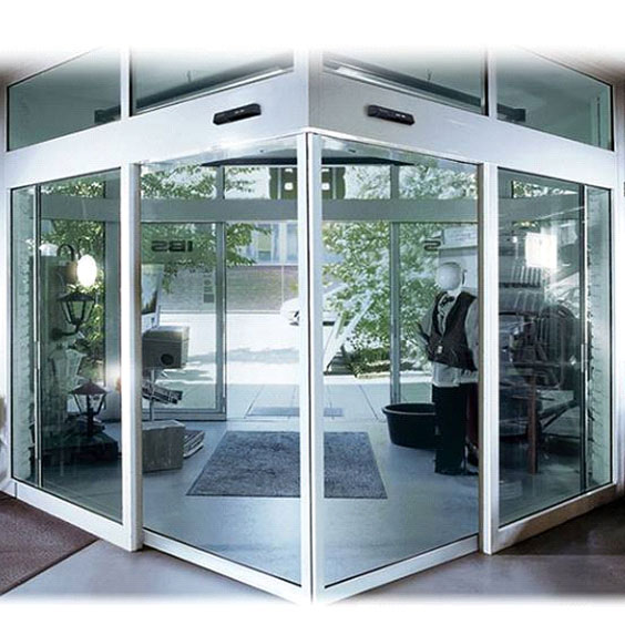 درب اتوماتیک شیشه ای مثلثی 