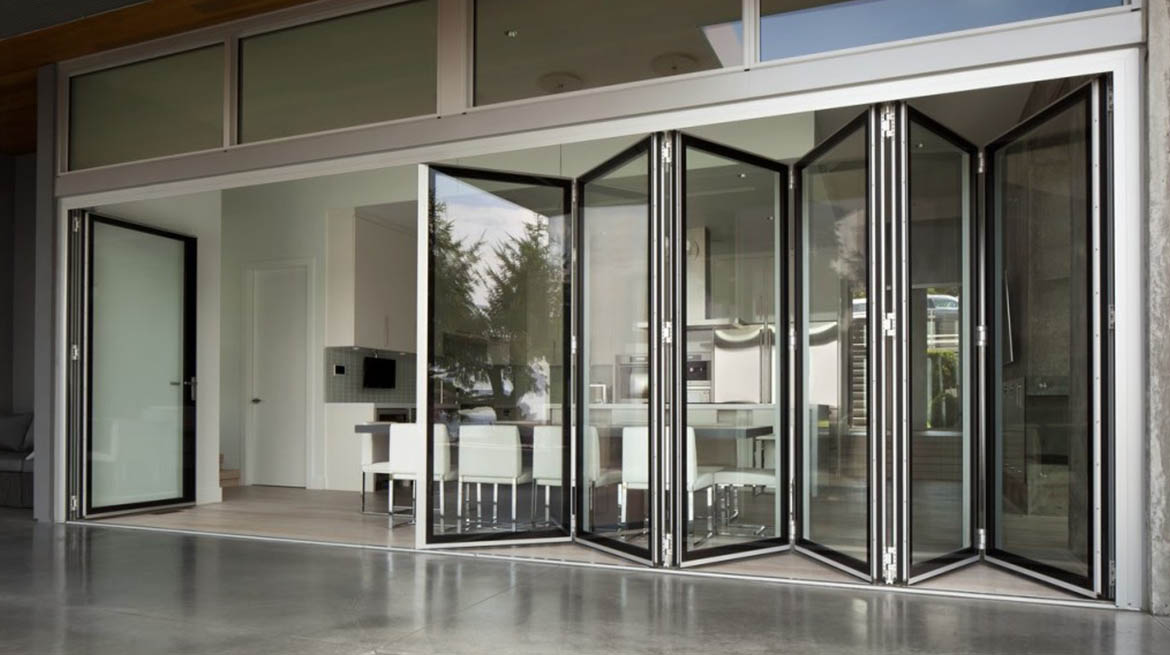 درب شیشه ای اتوماتیک فولدینگ