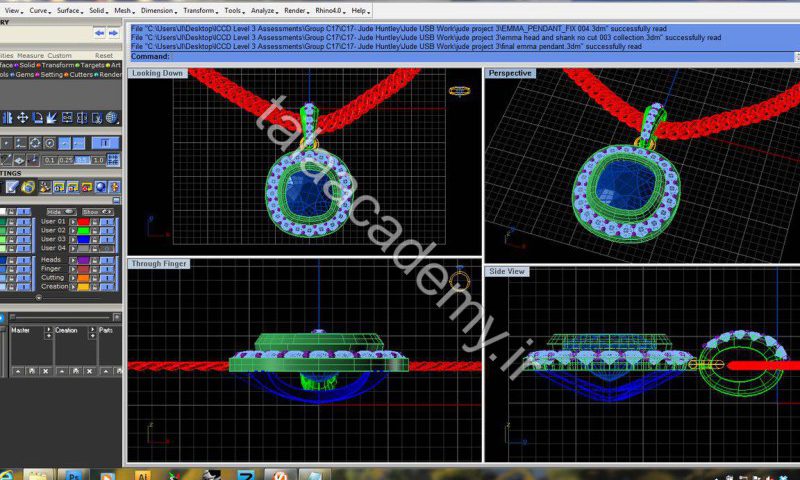 آموزش نرم افزارهای طراحی جواهر