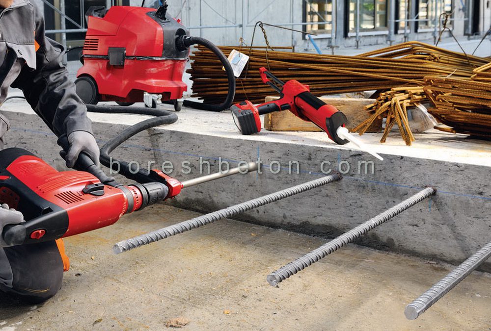 کاشت میلگرد در فونداسیون