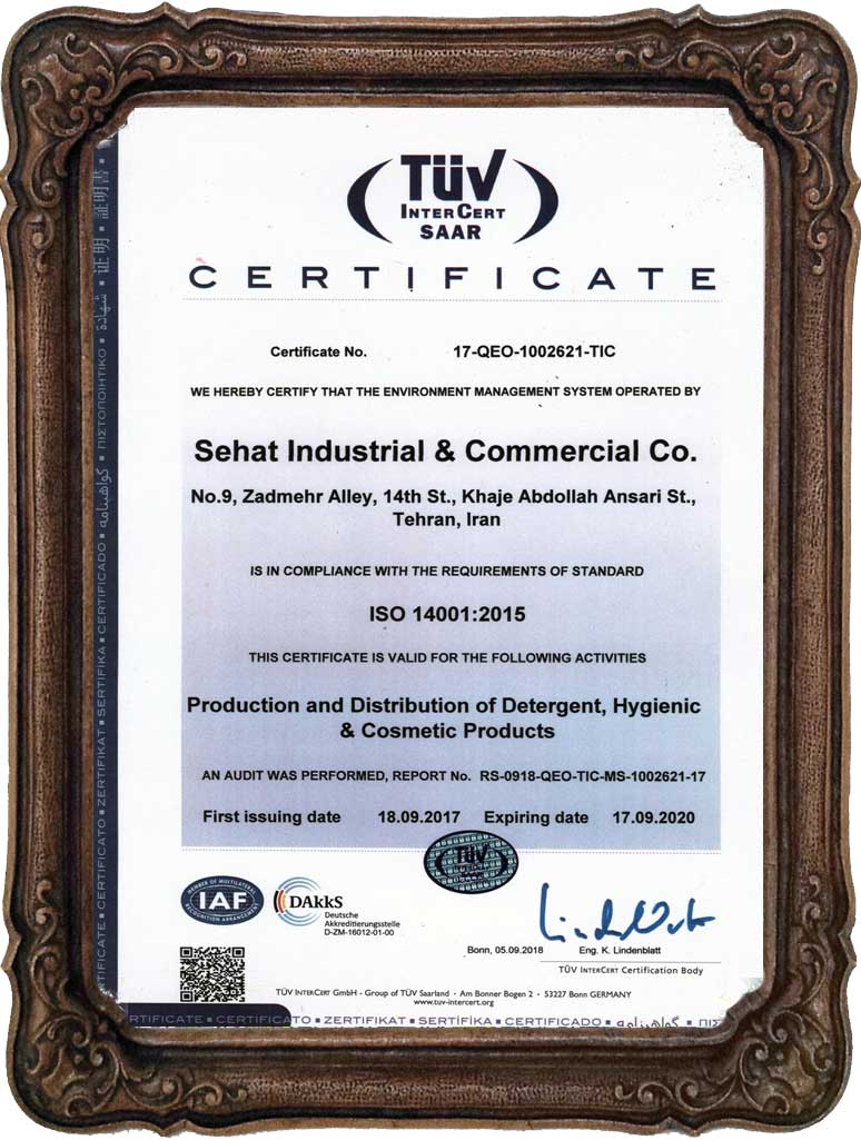 International environmental management certificate