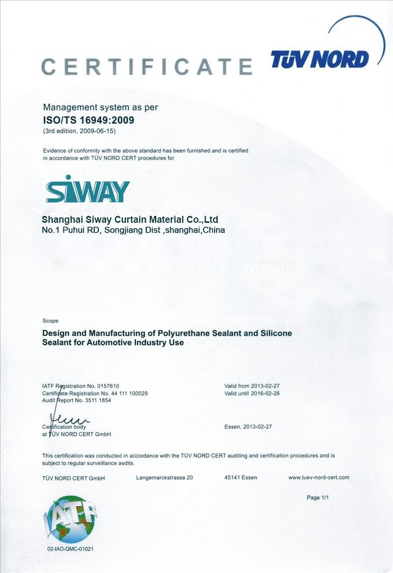  ISO/TS 16949:2009 Management system