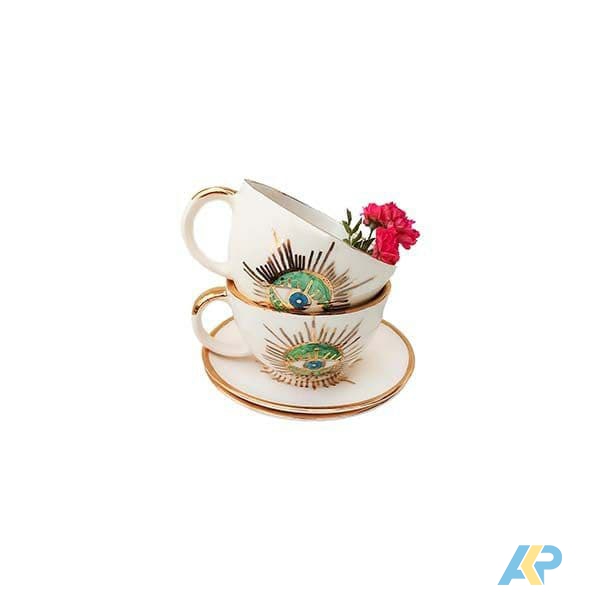 فنجان و نعلبکی طرح چشم