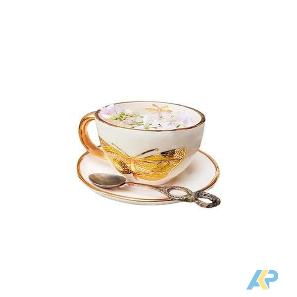 فنجان و نعلبکی پروانه ای