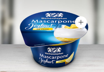 Mascarpone yoghurt on lemon