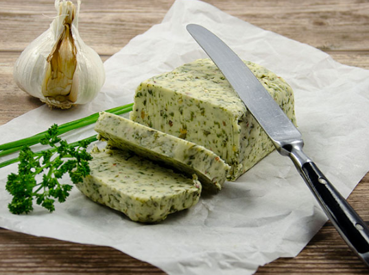 Whey cream butter with herbs