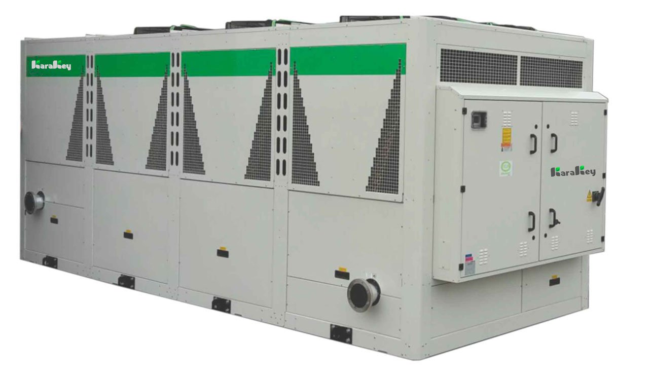 Air scroll chiller with a capacity of 101 to 678 kW