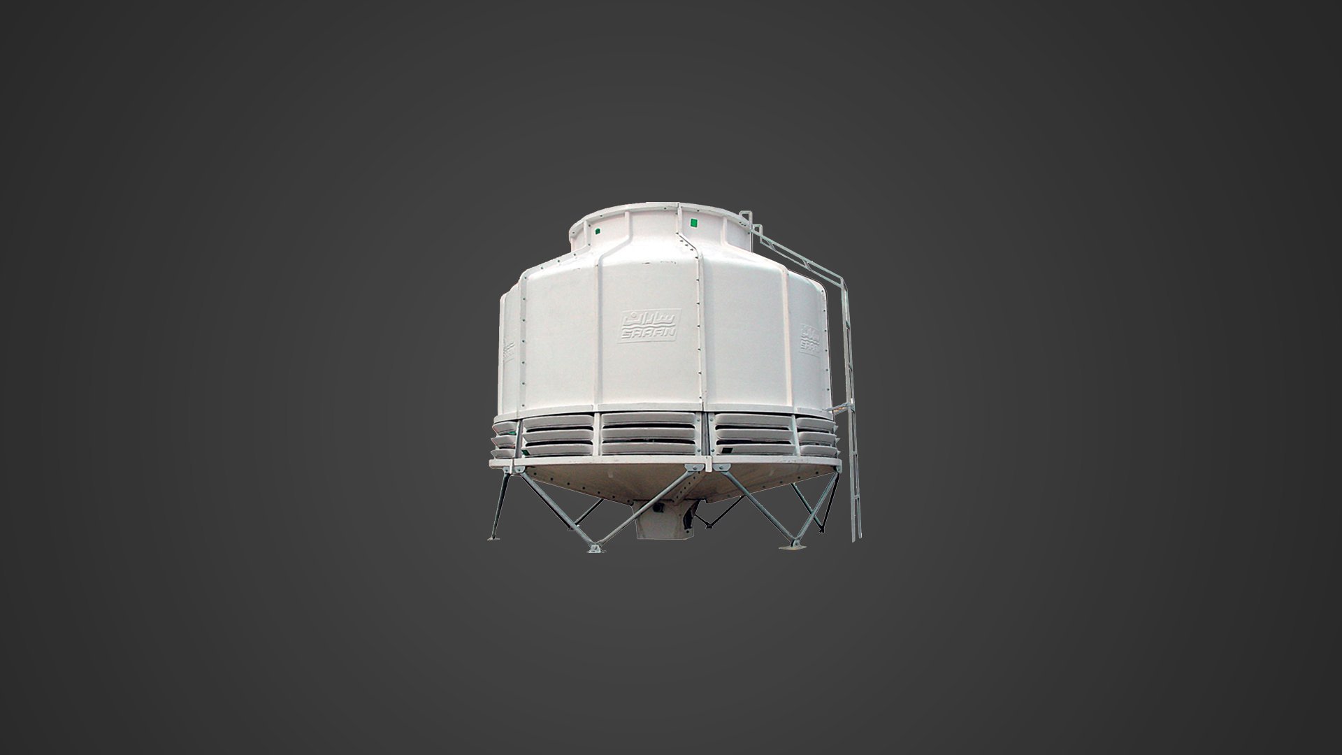 Round fiberglass cooling tower