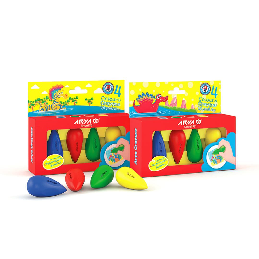 مداد شمعی( کرایون) دوکی ۴ رنگ