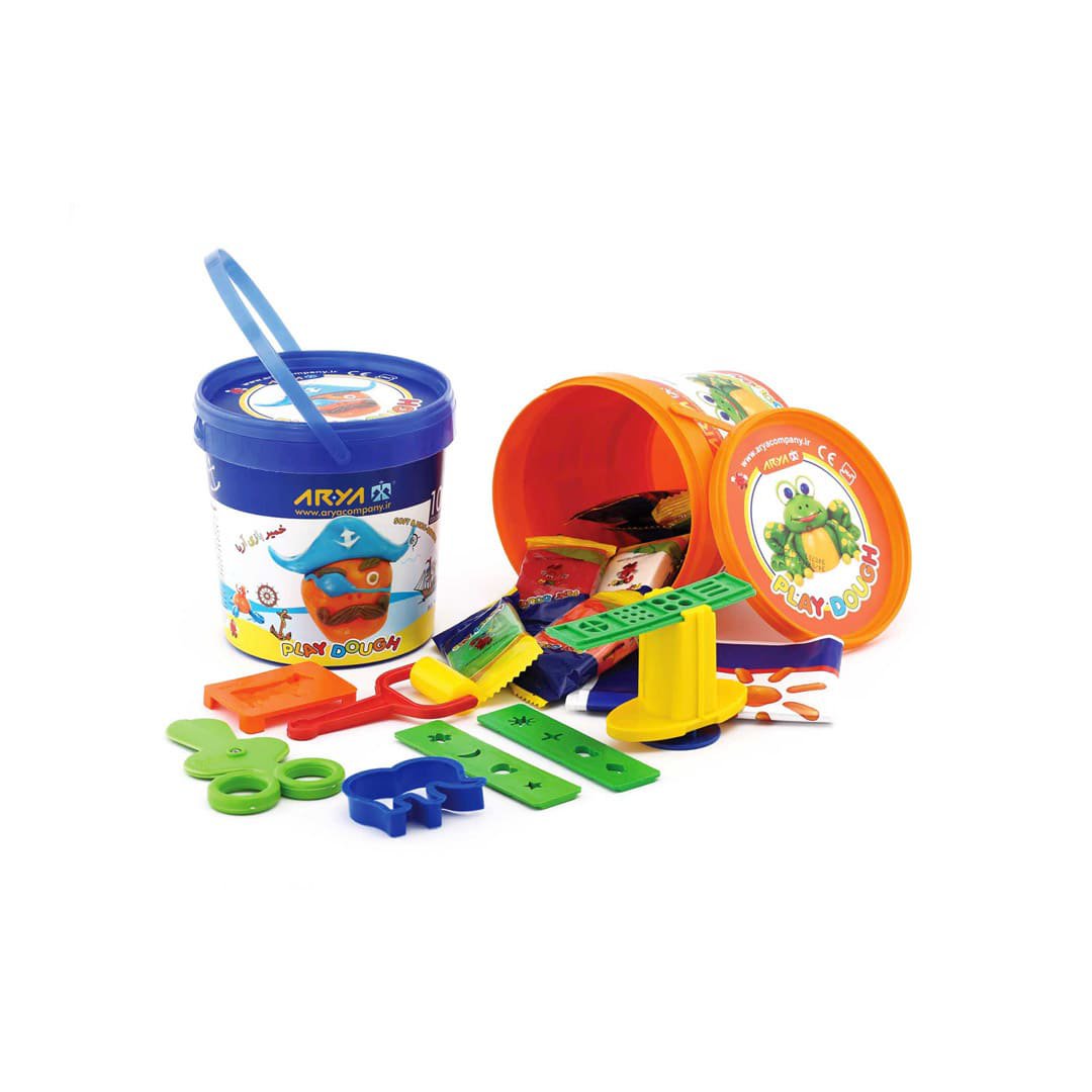 خمیربازی سطلی ۱۰ رنگ پلمپ دار