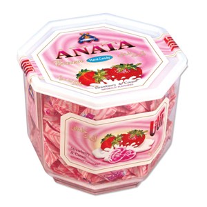 آبنبات خامه اي توت فرنگي دوسرپيچ الماس تاك