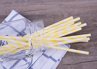 Eco friendly 6*197mm Biodegradable Paper Straws