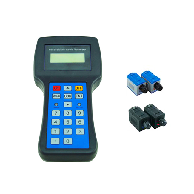 Portable handheld ultrasonic flow meter