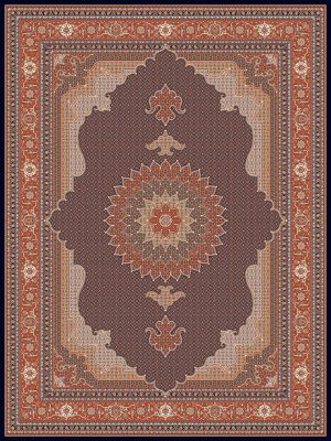 فرش 700 شانه طرح ماهی سلطنتی