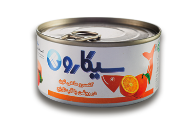 ماهی تن در روغن با آب نارنج