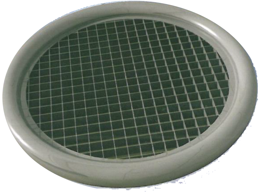 Checkered round ceiling hatch
