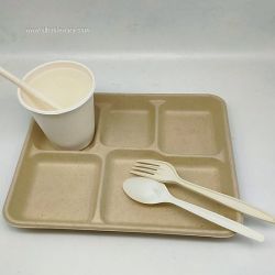 Disposable Paper Party Tableware 5 Compartment Food Trays Wholesale