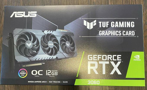 ASUS NVIDIA GeForce RTX 3060 12G TUF-RTX3060-O12G-GAMING Triple fan Graphics Card