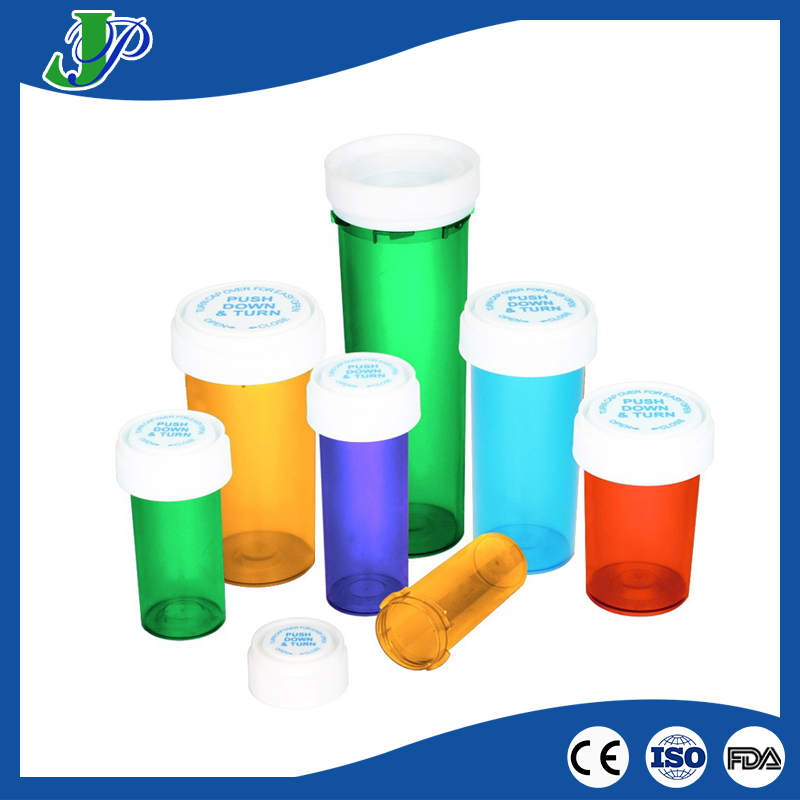 Plastic Vial With Reversible Cap