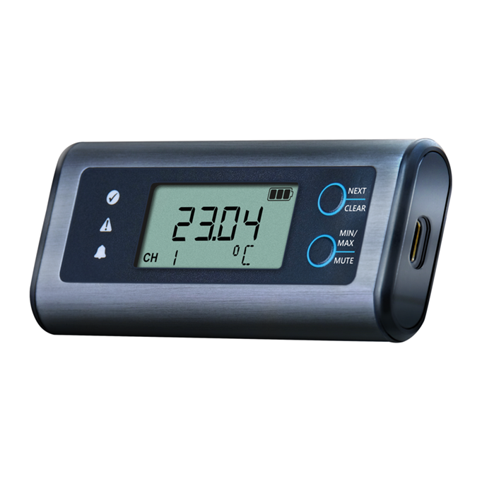 USB Temperature data logger with display