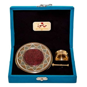 جعبه هدیه خاتم یک مثقال و هاون کادویی