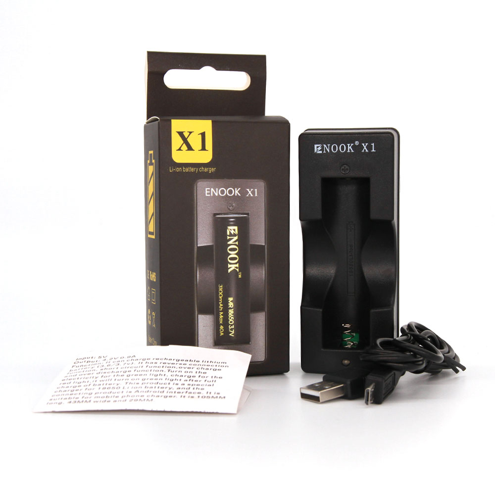 Enook digicharger X1 intellicharger 18650 universal battery charger with US/EU/UK plug