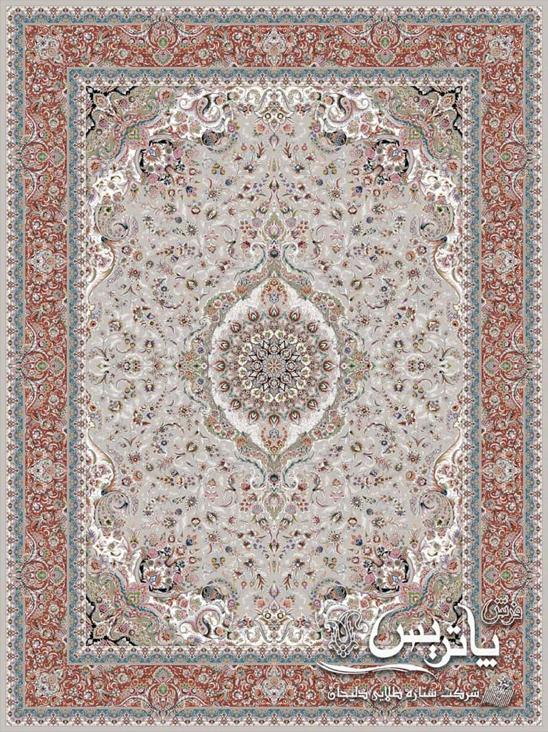فرش ملکه کرم ۱۲۰۰ شانه