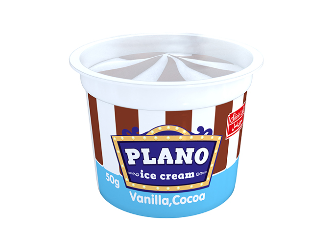 بستنی پلانو لیوانی وانیلی کاکائویی