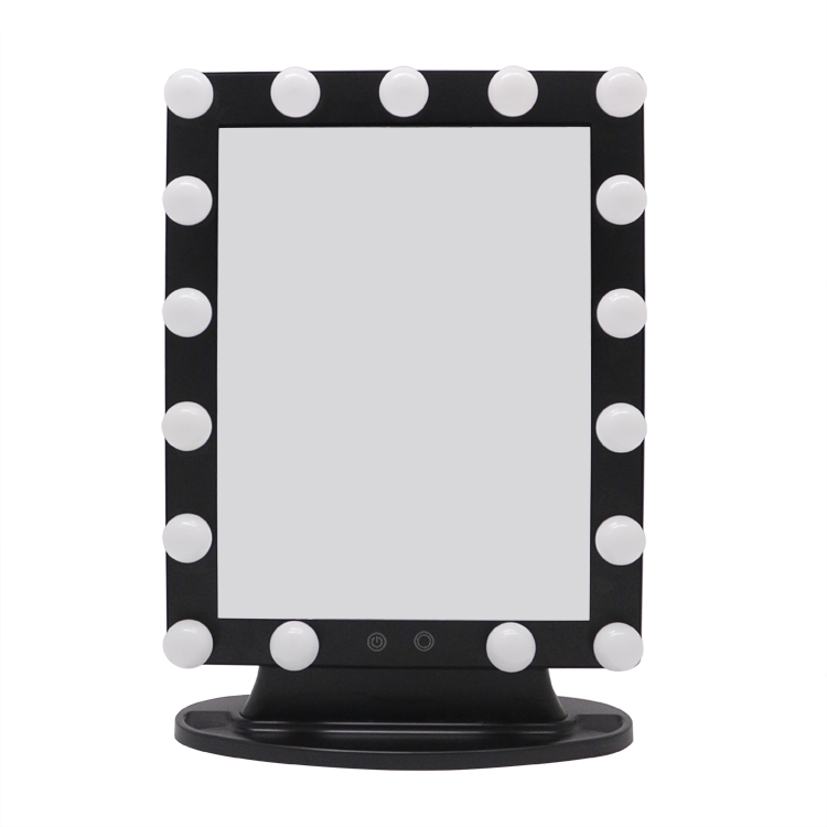 Touch screen switch hollywood led makeup mirror with light bulbs