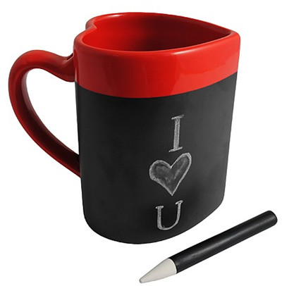Chalkboard Love Heart Message Mug