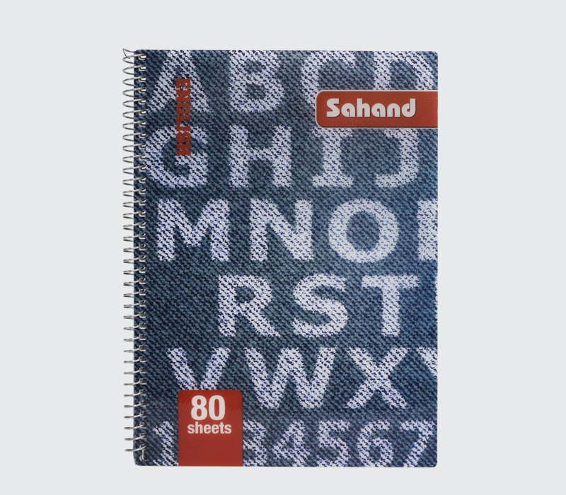 دفتر چهار خط طرح دار اکلیکلی ۸۰ برگ