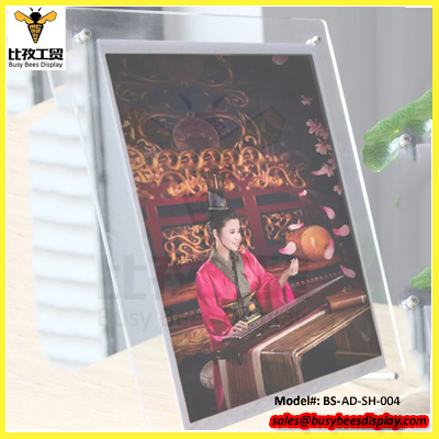 8.5 x 11 اینچ نگهدارنده علامت پشت مایل اکریلیک