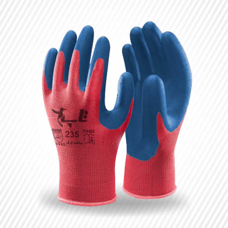 دستکش کف مواد نیتریل ساده تاپ ( کد: 235 )