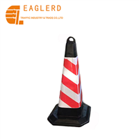 Reflective Square Traffic Warning PE Traffic Cone