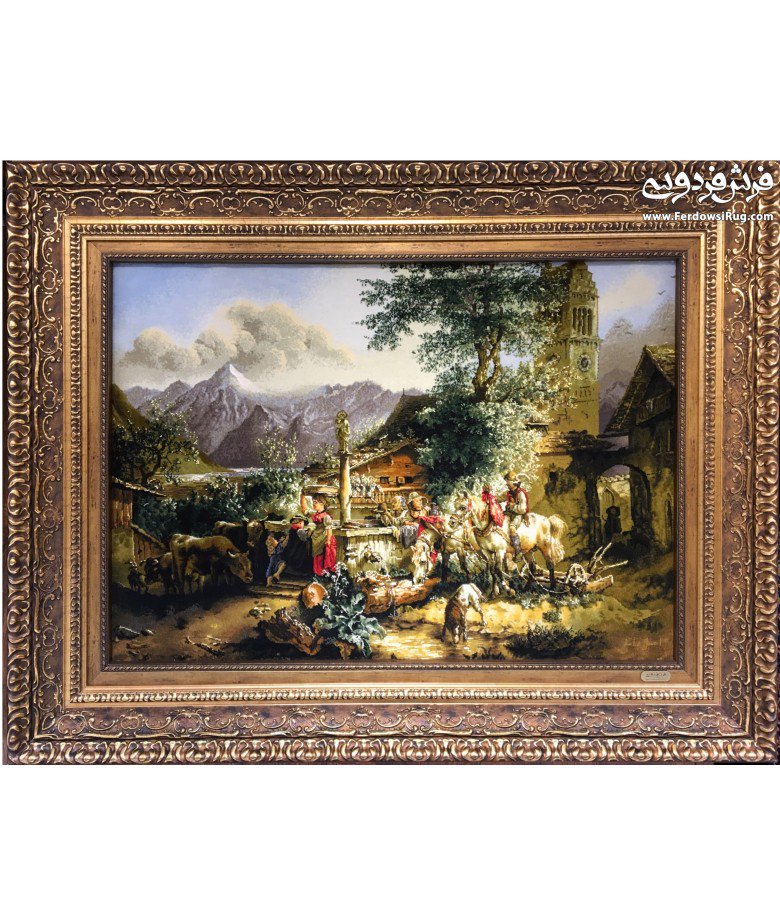 تابلوفرش دستباف سرچشمه کوچک تبریز