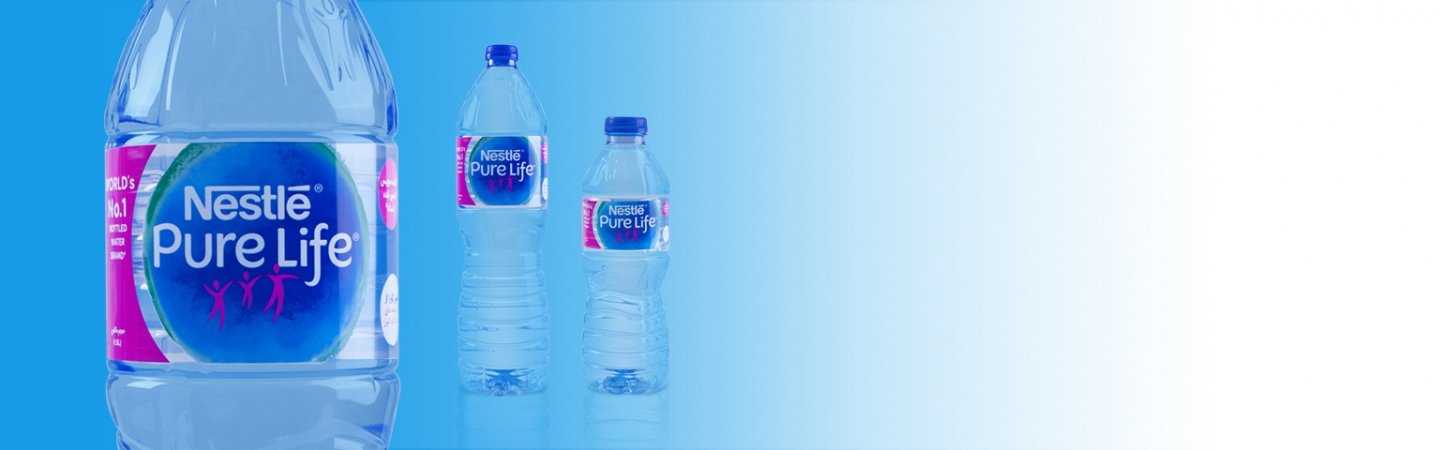 Water in the bottle packaging