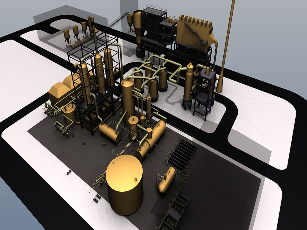 Simulation of sulfuric acid smelting and zinc plant