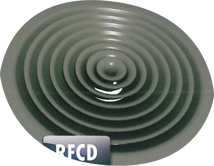 Flat round ceiling valve