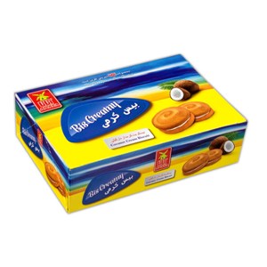 بيسكويت كرمدار نارگيلي بيس كرم نرم جعبه اي