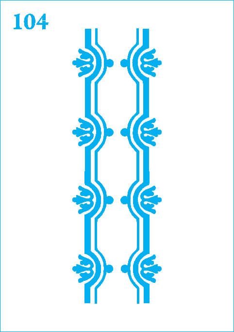 شابلون استنسیل کد 104
