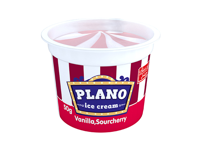 بستنی پلانو لیوانی آلبالویی