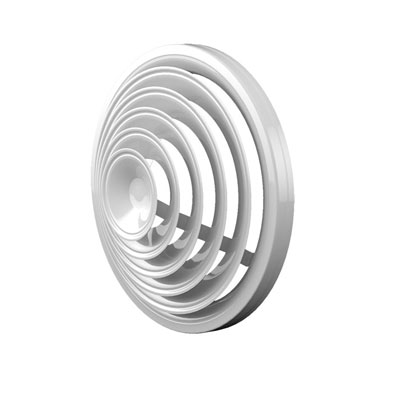 Round raised aluminum ceiling valve