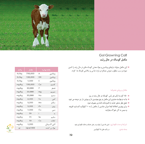 Supplement for the growing calf