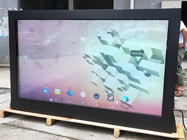 Wall mounted outdoor kiosk lcd digital totem