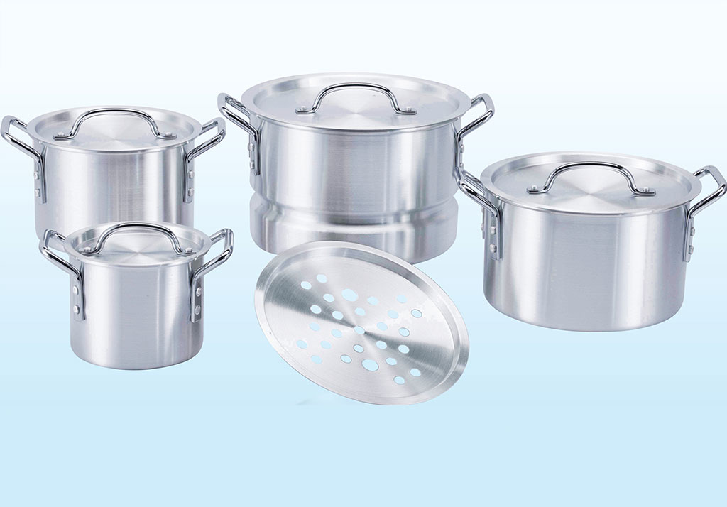 3pcs Aluminium Stock Pot+1pc Aluminium Steamer Pot
