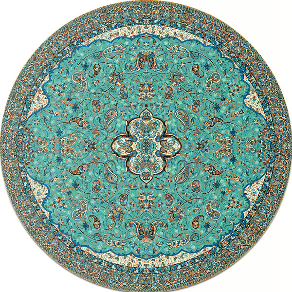 رومیزی گرد ترمه طرح شاه عباسی کد 618