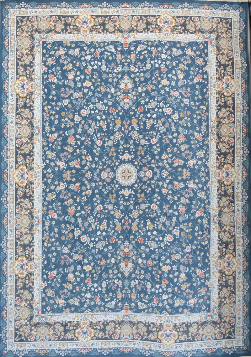 فرش فدک کد 112 آبی کربنی 6 متری